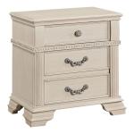 Antique White Emma 2-Drawer Wood Nightstand
