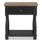 Two Tone Oak and Black Windcrest Nighstand