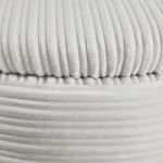 Ivory Corded Brayfield Storage Ottoman