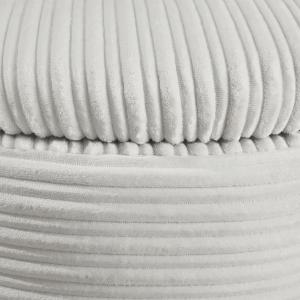 Ivory Corded Brayfield Storage Ottoman