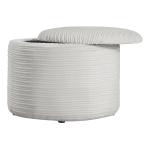 Ivory Corded Brayfield Storage Ottoman