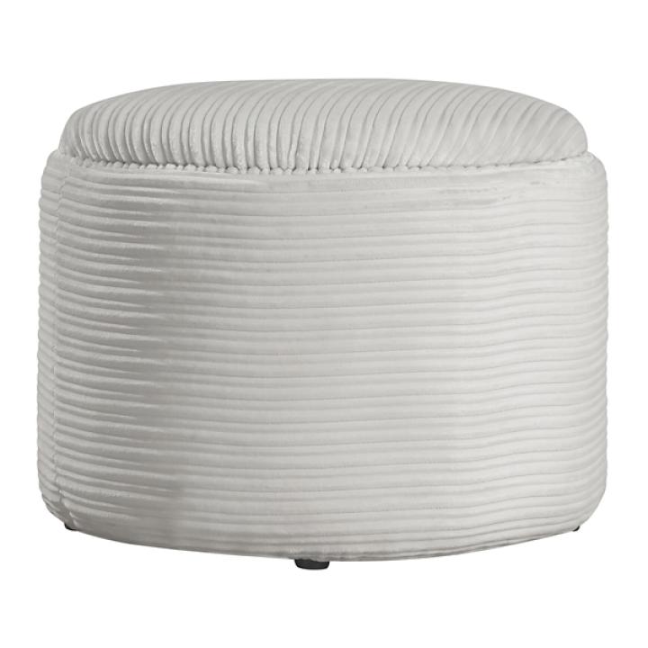 Ivory Corded Brayfield Storage Ottoman