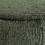 Pine Green Tufted Round Storage Ottoman