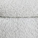 Light Gray Tufted Sherpa Storage Ottoman