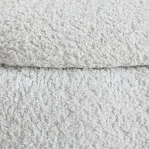 Light Gray Tufted Sherpa Storage Ottoman