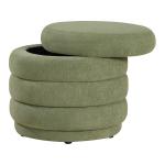 Moss Green Tufted Cecil Storage Ottoman