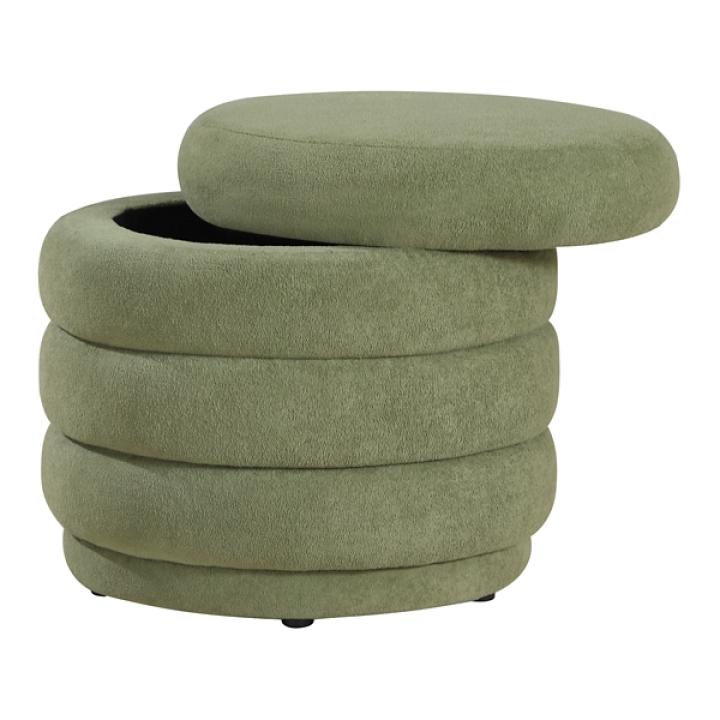 Moss Green Tufted Cecil Storage Ottoman