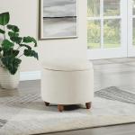 Snow White Upholstered Lyra Storage Ottoman