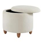 Snow White Upholstered Lyra Storage Ottoman
