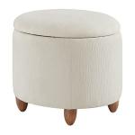 Snow White Upholstered Lyra Storage Ottoman