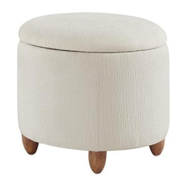 Snow White Upholstered Lyra Storage Ottoman