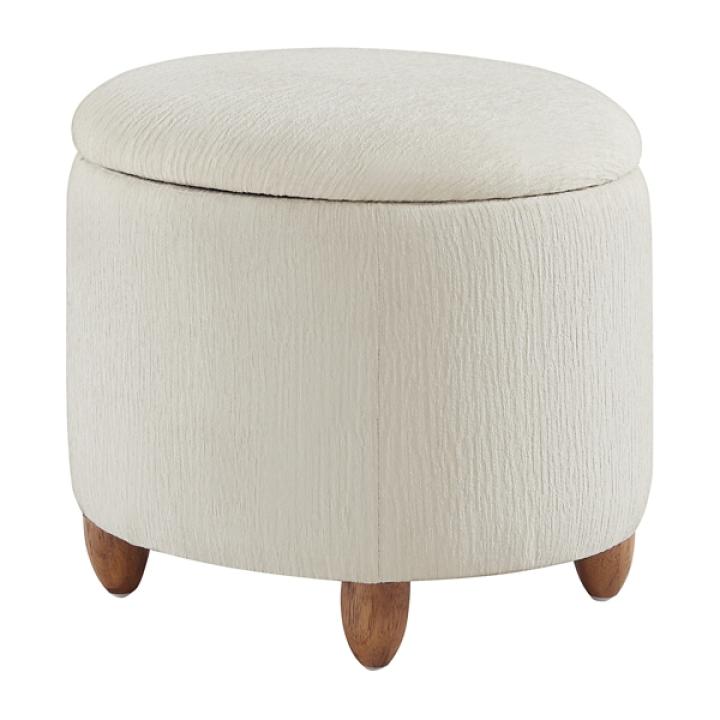 Snow White Upholstered Lyra Storage Ottoman