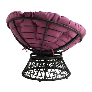 Purple Papasan Swivel Accent Chair