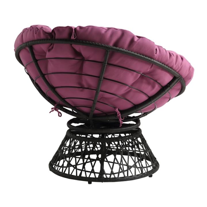 Purple Papasan Swivel Accent Chair
