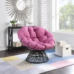 Purple Papasan Swivel Accent Chair