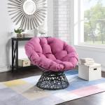 Purple Papasan Swivel Accent Chair