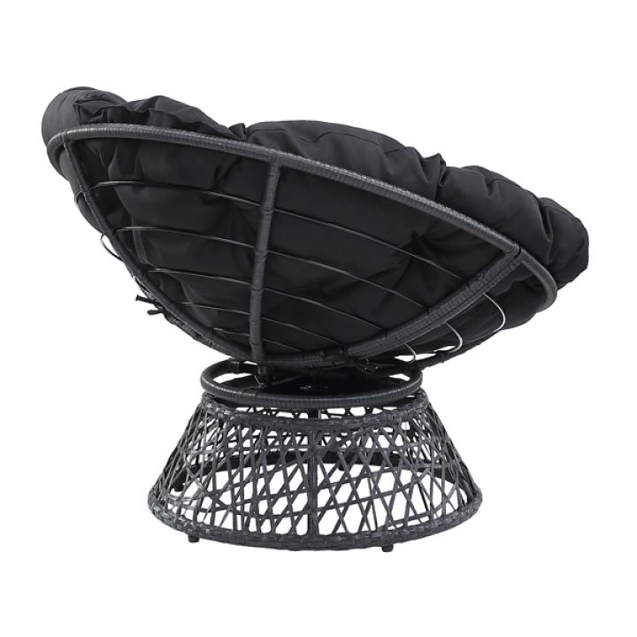 Black Papasan Swivel Accent Chair