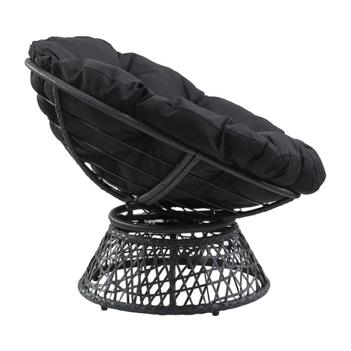 Black Papasan Swivel Accent Chair