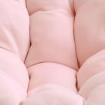 Pink Wicker Swivel Accent Chair