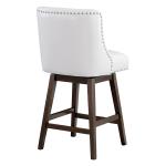 White Bowden Swivel Counter Stools, Set of 2