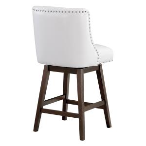 White Bowden Swivel Counter Stools, Set of 2