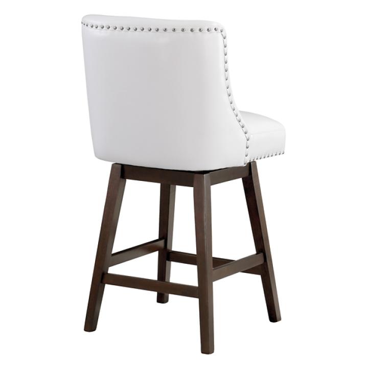 White Bowden Swivel Counter Stools, Set of 2