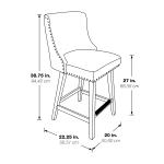 White Bowden Swivel Counter Stools, Set of 2