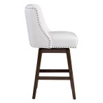 White Bowden Swivel Counter Stools, Set of 2