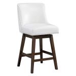 White Bowden Swivel Counter Stools, Set of 2