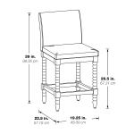 Linen Upholstered Spindle Eliza Counter Stool