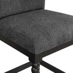 Charcoal Upholstered Spindle Eliza Counter Stool
