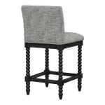 Graphite Upholstered Spindle Eliza Counter Stool