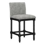 Graphite Upholstered Spindle Eliza Counter Stool