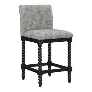 Graphite Upholstered Spindle Eliza Counter Stool