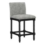 Graphite Upholstered Spindle Eliza Counter Stool