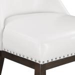 White Faux Leather Grant Swivel Counter Stool