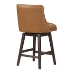 Camel Faux Leather Grant Swivel Counter Stool