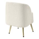 Cream Textured Wingback Accent Chair