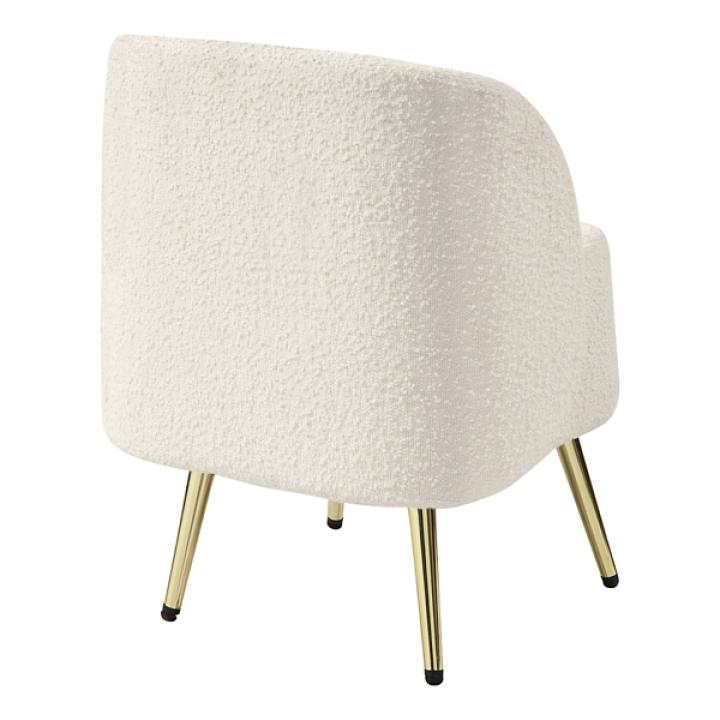 Cream Textured Wingback Accent Chair