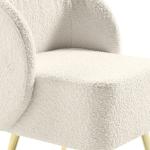 Cream Textured Wingback Accent Chair