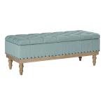 Blue Tufted Traditional Landen Storage Bench