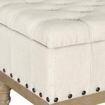 Cream Tufted Traditional Landen Storage Bench