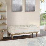 Cream Tufted Traditional Landen Storage Bench