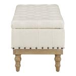 Cream Tufted Traditional Landen Storage Bench