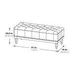 Cream Tufted Traditional Landen Storage Bench