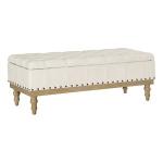 Cream Tufted Traditional Landen Storage Bench