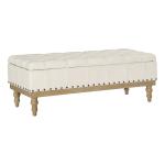 Cream Tufted Traditional Landen Storage Bench