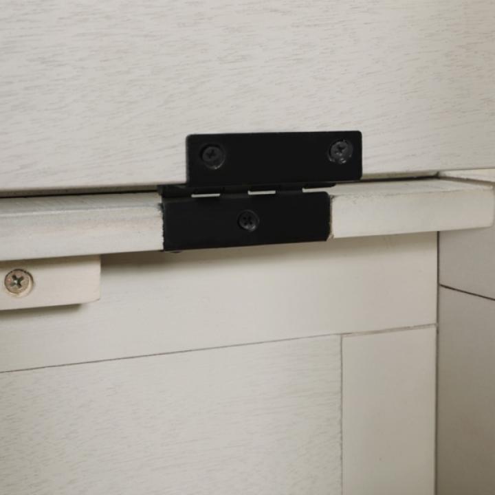 Whitewash Wood Lift-Top Storage Entryway Bench