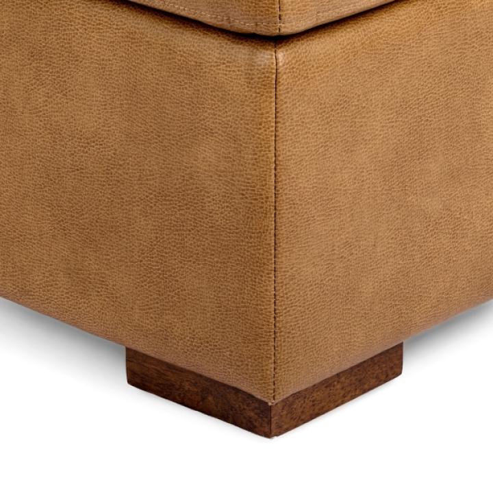 Brooks Pebble Faux Leather Ottoman