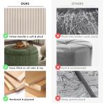 Green Corduroy Round Tufted Storage Ottoman